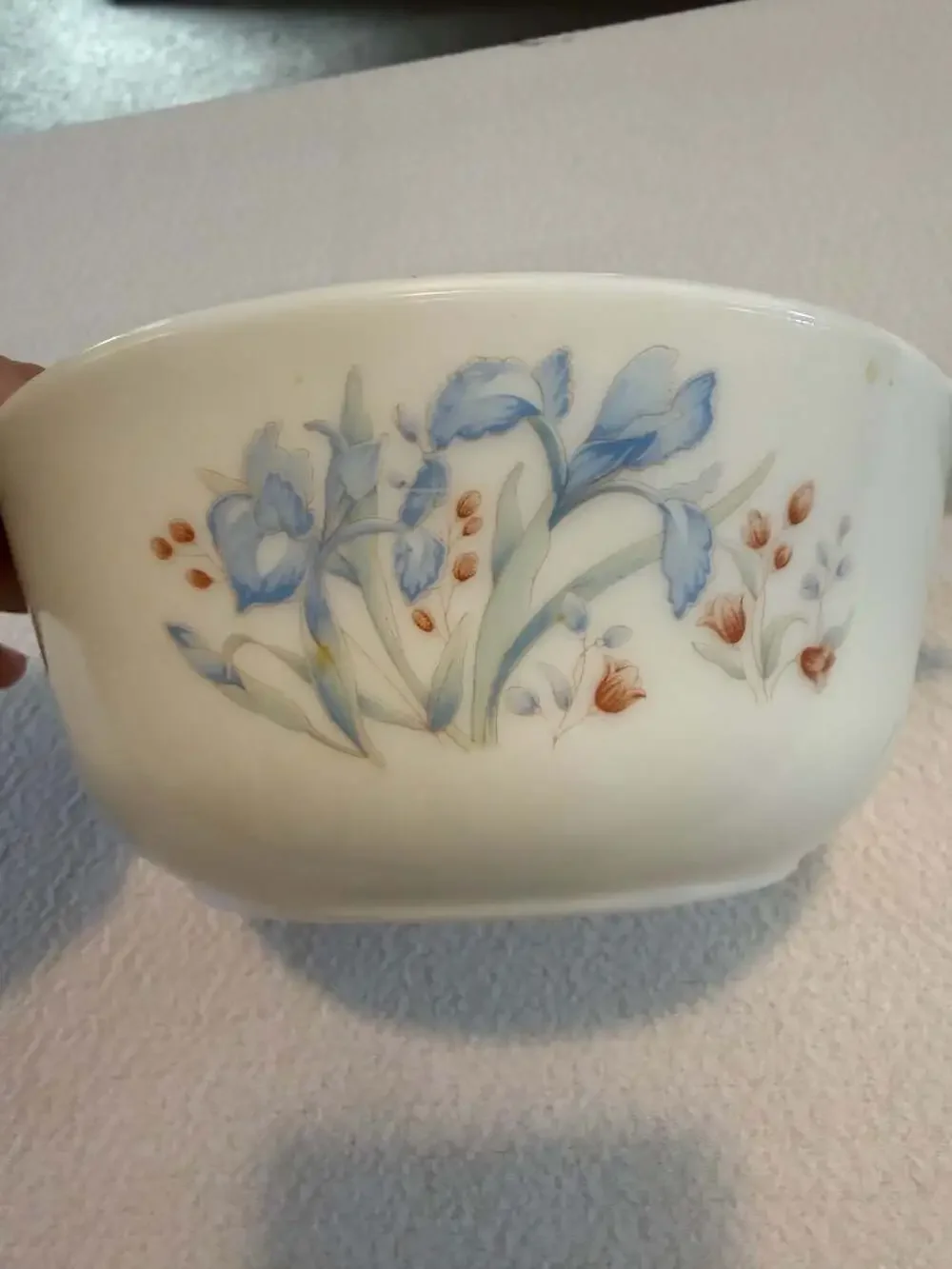 Pyrex blue iris